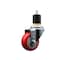 Service Caster 3'' Red Poly Wheel Swivel 1-7/8'' Expanding Stem Caster SCC-EX20S314-PPUB-RED-178 - alternate 1